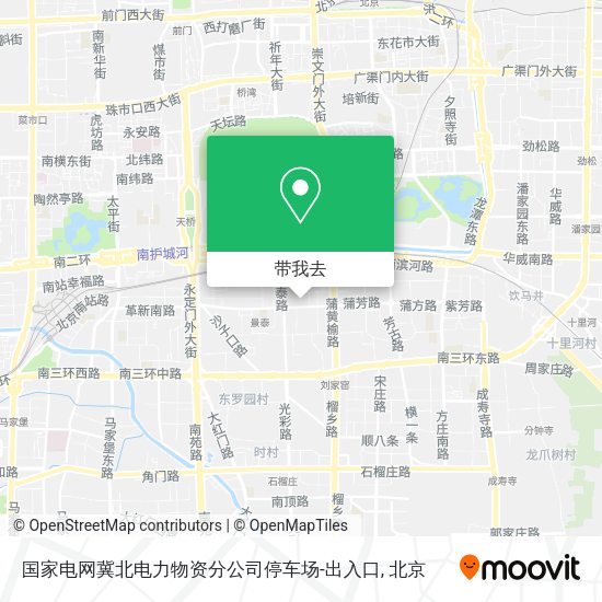 国家电网冀北电力物资分公司停车场-出入口地图
