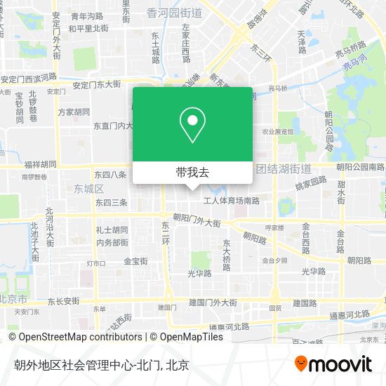 朝外地区社会管理中心-北门地图