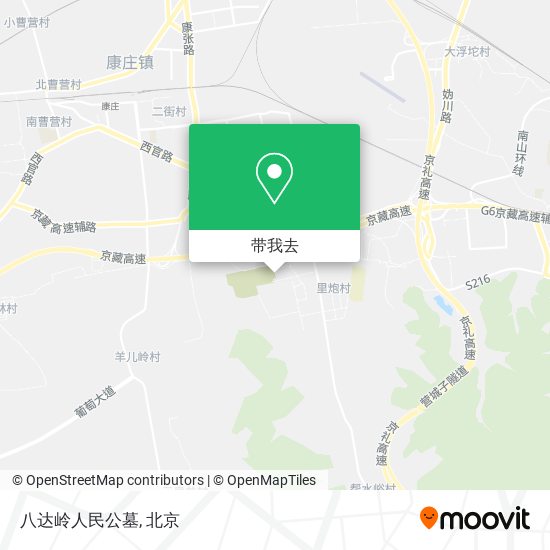 八达岭人民公墓地图