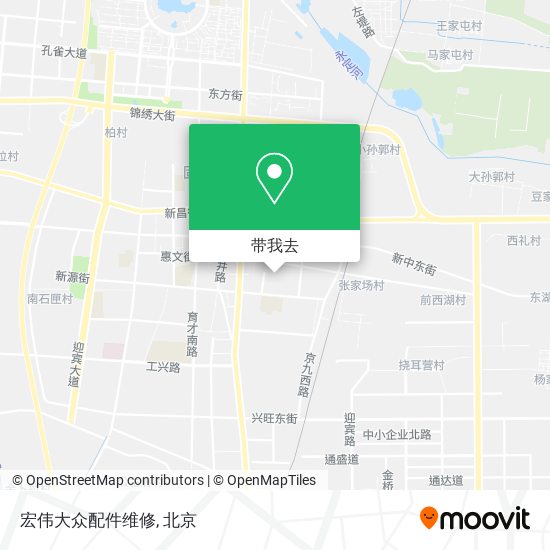 宏伟大众配件维修地图
