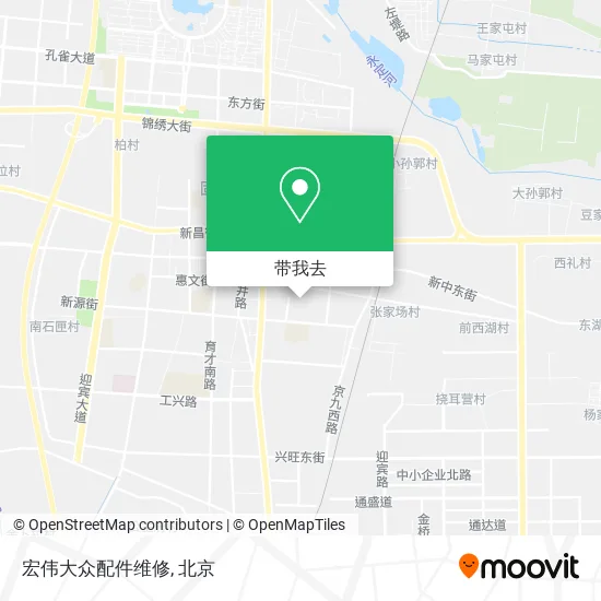 宏伟大众配件维修地图