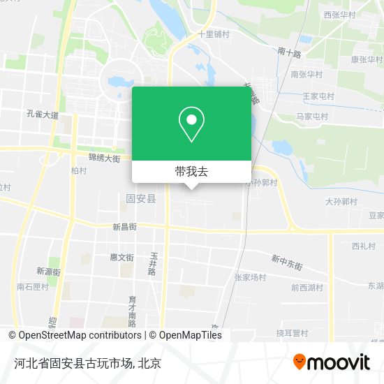 河北省固安县古玩市场地图