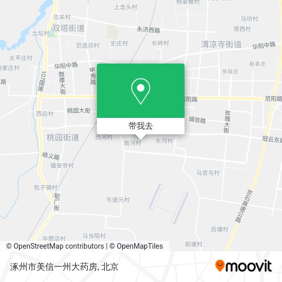 涿州市美信一州大药房地图