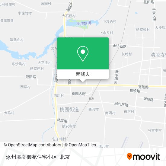 涿州鹏渤御苑住宅小区地图
