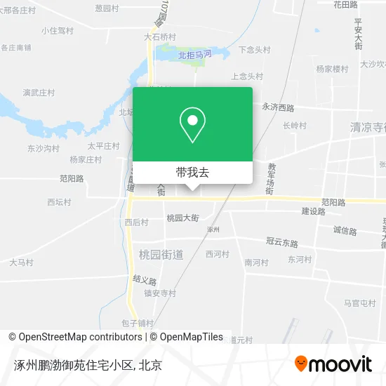 涿州鹏渤御苑住宅小区地图