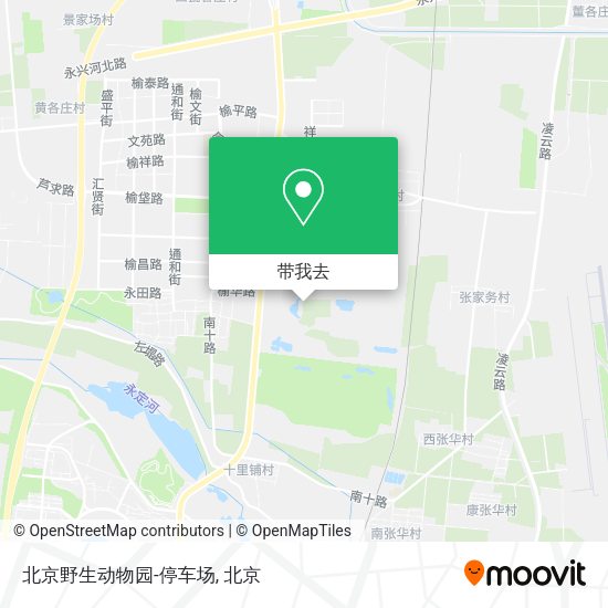 北京野生动物园-停车场地图