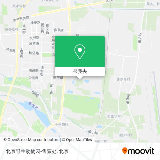 北京野生动物园-售票处地图
