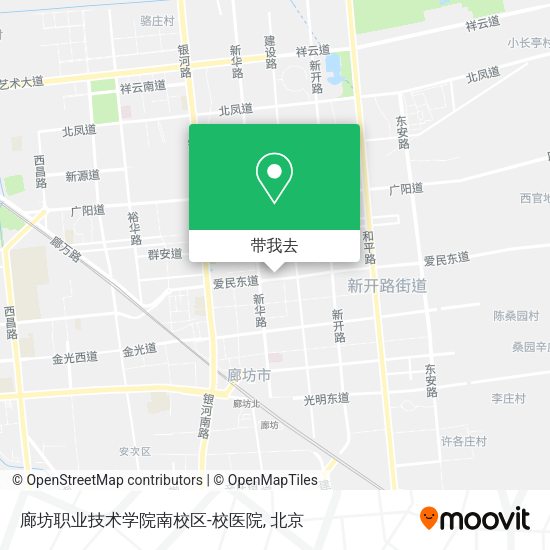 廊坊职业技术学院南校区-校医院地图
