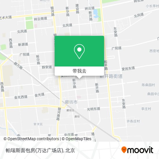 帕瑞斯面包房(万达广场店)地图