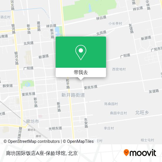 廊坊国际饭店A座-保龄球馆地图