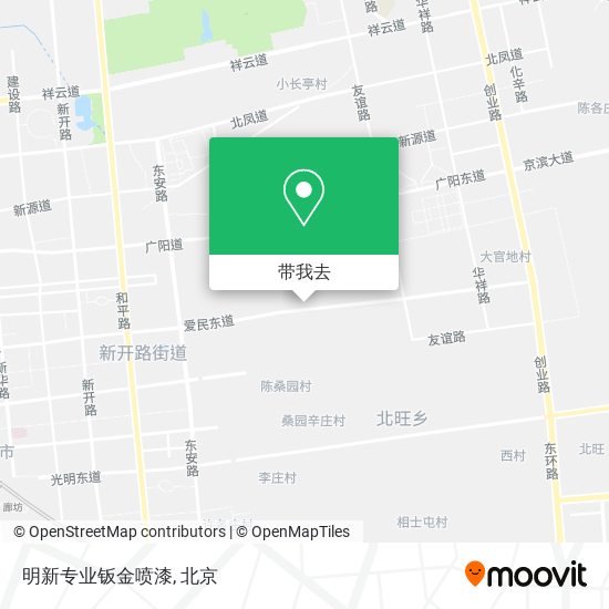 明新专业钣金喷漆地图