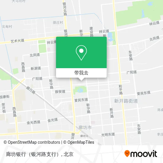 廊坊银行（银河路支行）地图