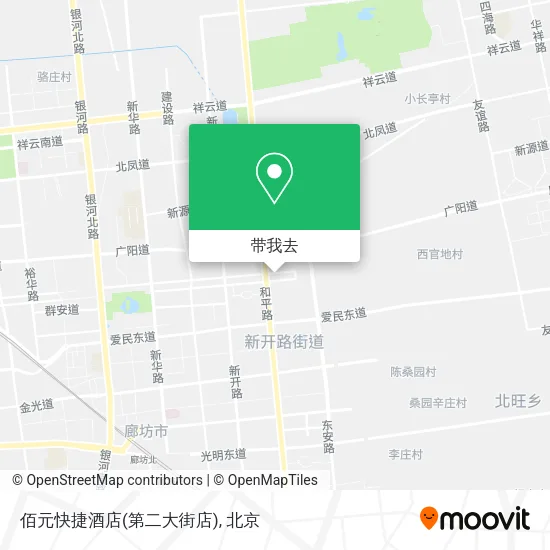 佰元快捷酒店(第二大街店)地图