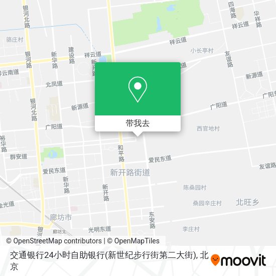 交通银行24小时自助银行(新世纪步行街第二大街)地图