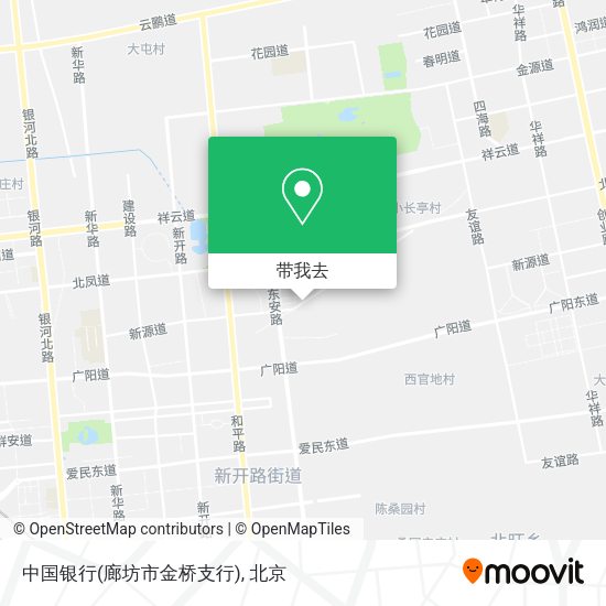 中国银行(廊坊市金桥支行)地图