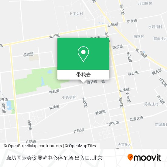 廊坊国际会议展览中心停车场-出入口地图