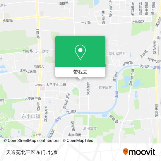 天通苑北三区东门地图