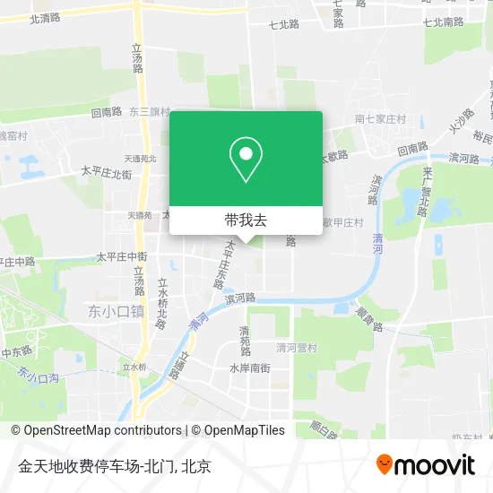 金天地收费停车场-北门地图