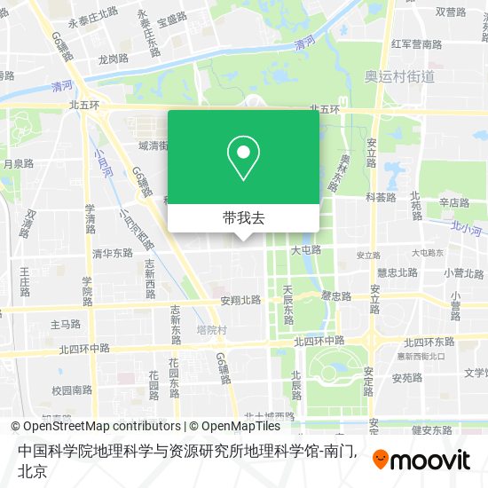 中国科学院地理科学与资源研究所地理科学馆-南门地图