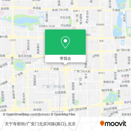天宁寺前街/广安门北滨河路(路口)地图