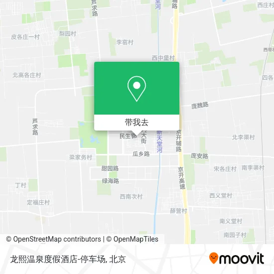 龙熙温泉度假酒店-停车场地图