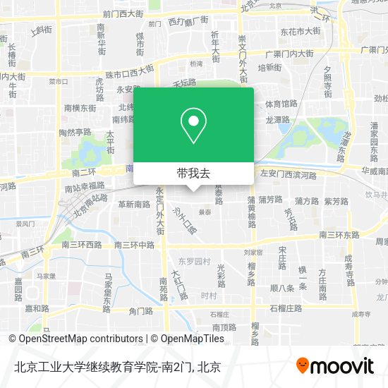 北京工业大学继续教育学院-南2门地图