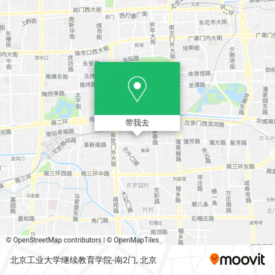 北京工业大学继续教育学院-南2门地图