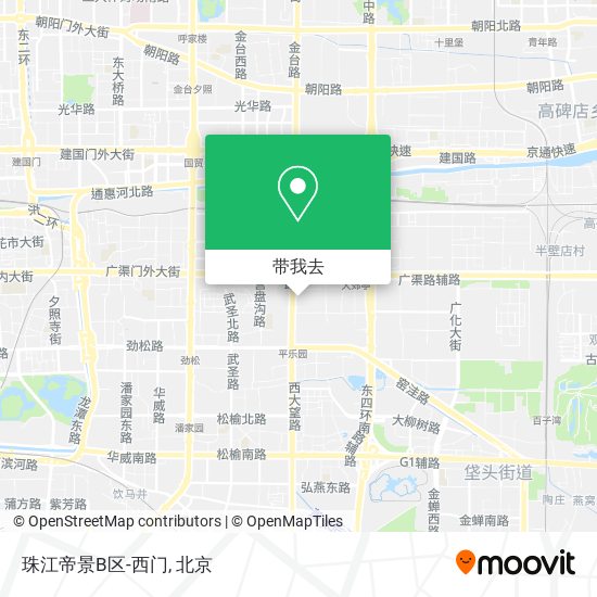 珠江帝景B区-西门地图