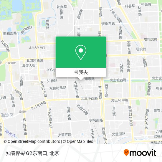 知春路站G2东南口地图