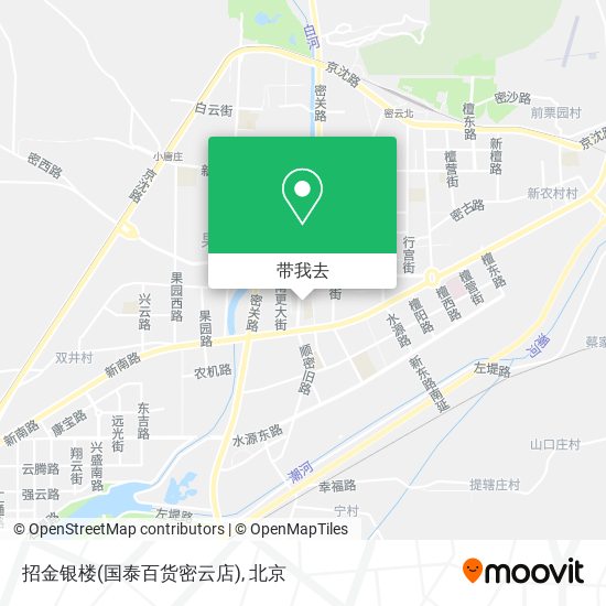 招金银楼(国泰百货密云店)地图