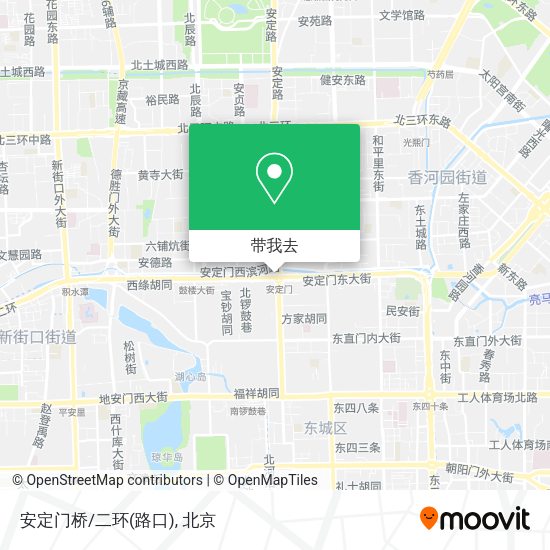 安定门桥/二环(路口)地图