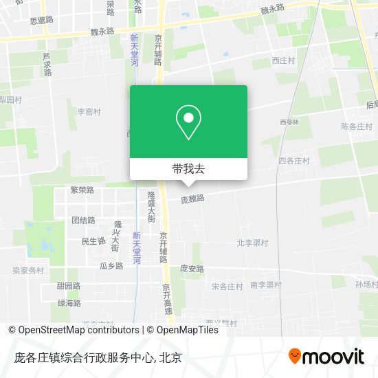 庞各庄镇综合行政服务中心地图