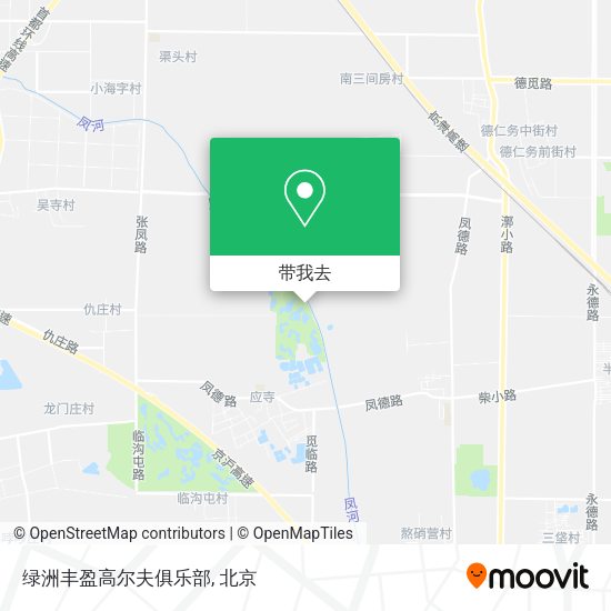 绿洲丰盈高尔夫俱乐部地图