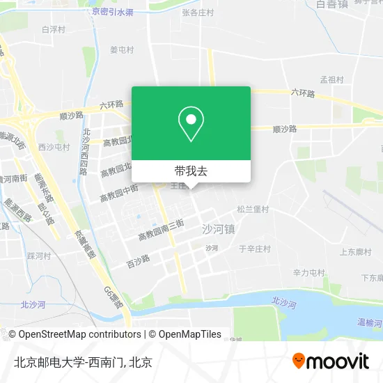 北京邮电大学-西南门地图