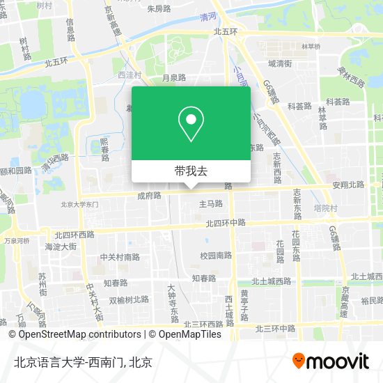 北京语言大学-西南门地图