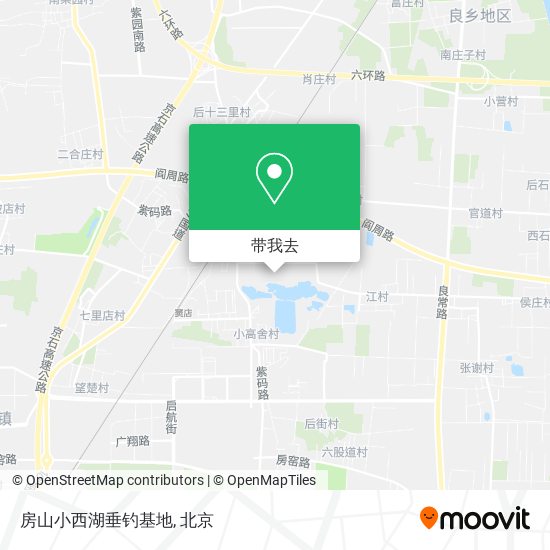房山小西湖垂钓基地地图