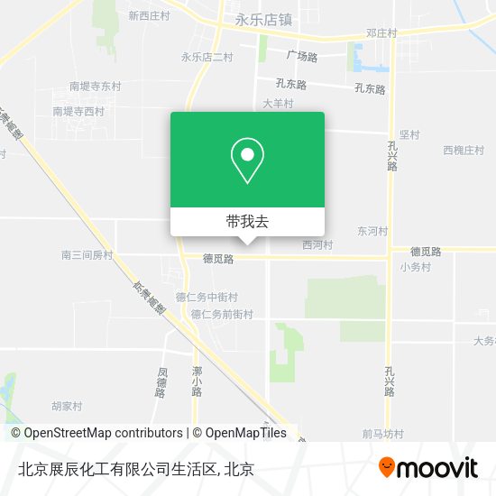 北京展辰化工有限公司生活区地图