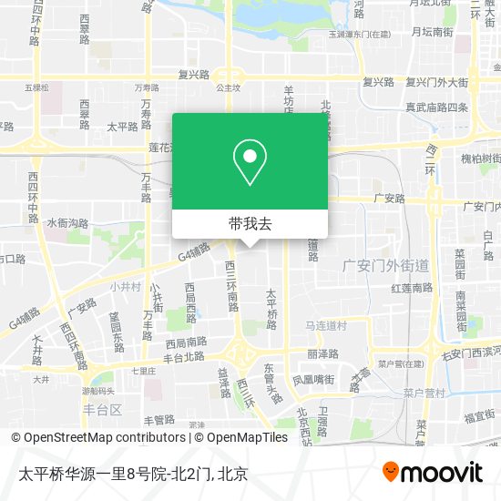 太平桥华源一里8号院-北2门地图