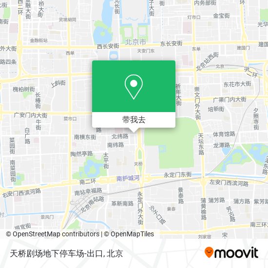 天桥剧场地下停车场-出口地图