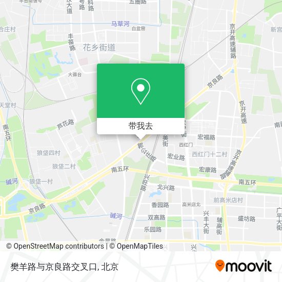 樊羊路与京良路交叉口地图