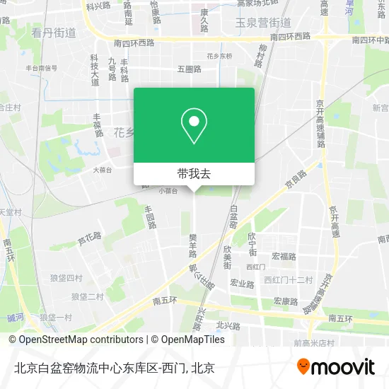 北京白盆窑物流中心东库区-西门地图