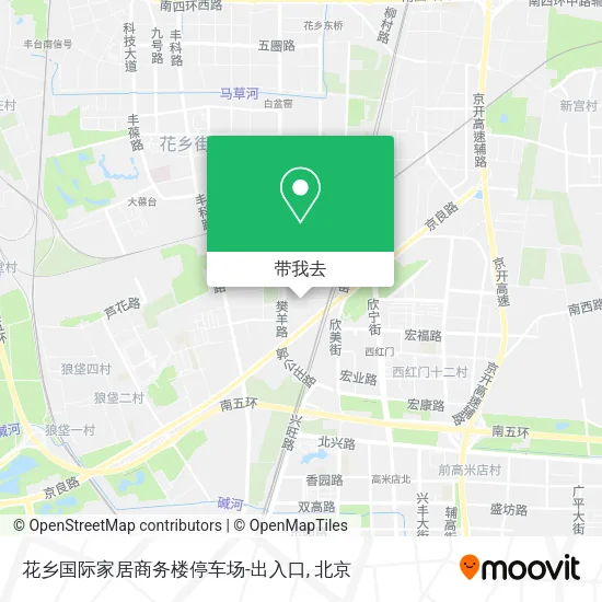 花乡国际家居商务楼停车场-出入口地图