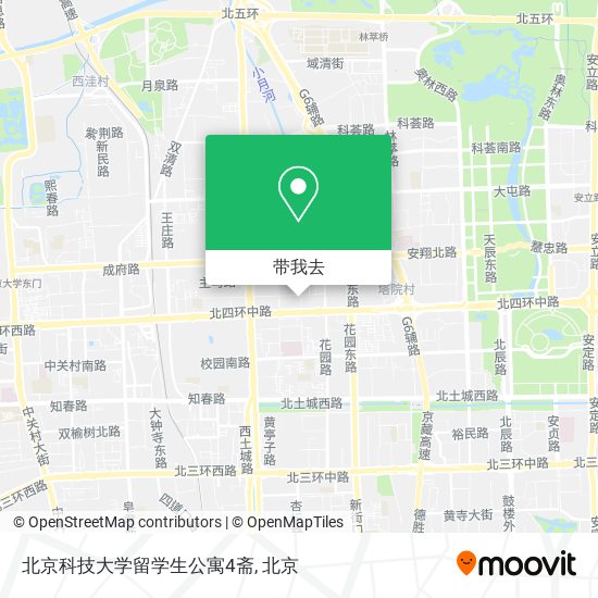 北京科技大学留学生公寓4斋地图