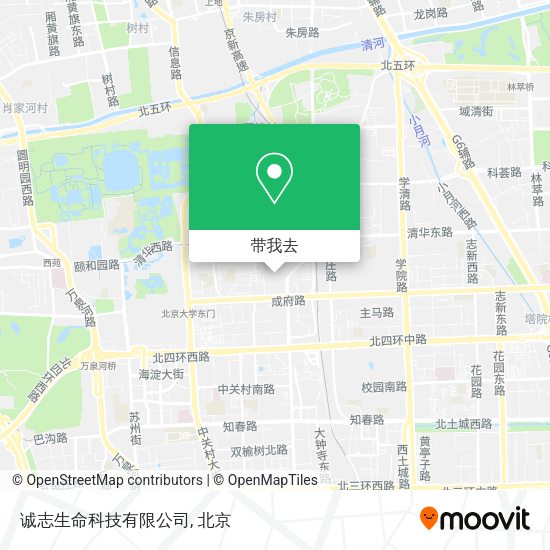 诚志生命科技有限公司地图