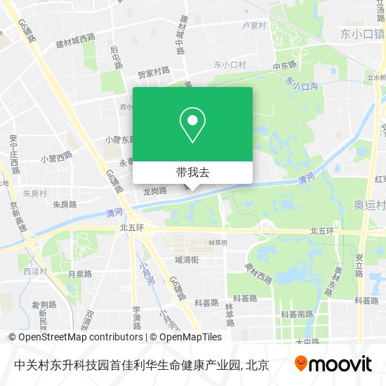 中关村东升科技园首佳利华生命健康产业园地图