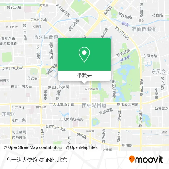 乌干达大使馆-签证处地图