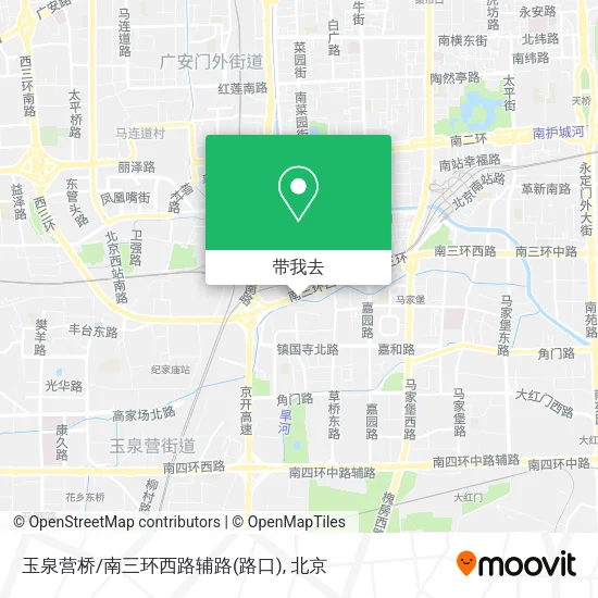 玉泉营桥/南三环西路辅路(路口)地图