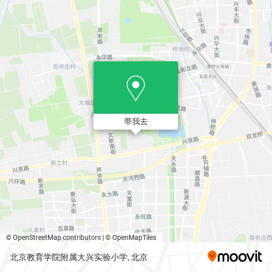 北京教育学院附属大兴实验小学地图