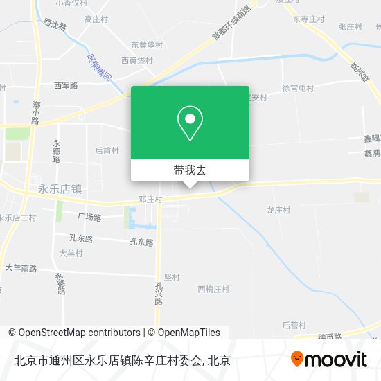 北京市通州区永乐店镇陈辛庄村委会地图