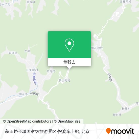 慕田峪长城国家级旅游景区-摆渡车上站地图